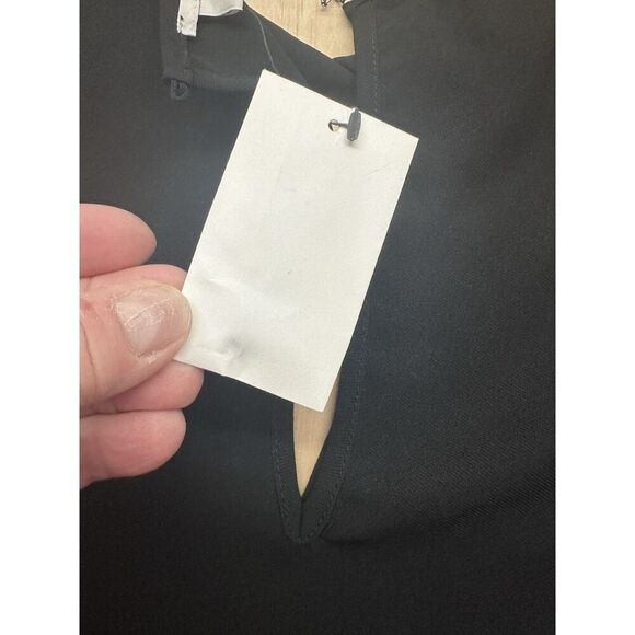 Halogen Women’s Blouse Black Classy Top New! Lined - Picture 4 of 5